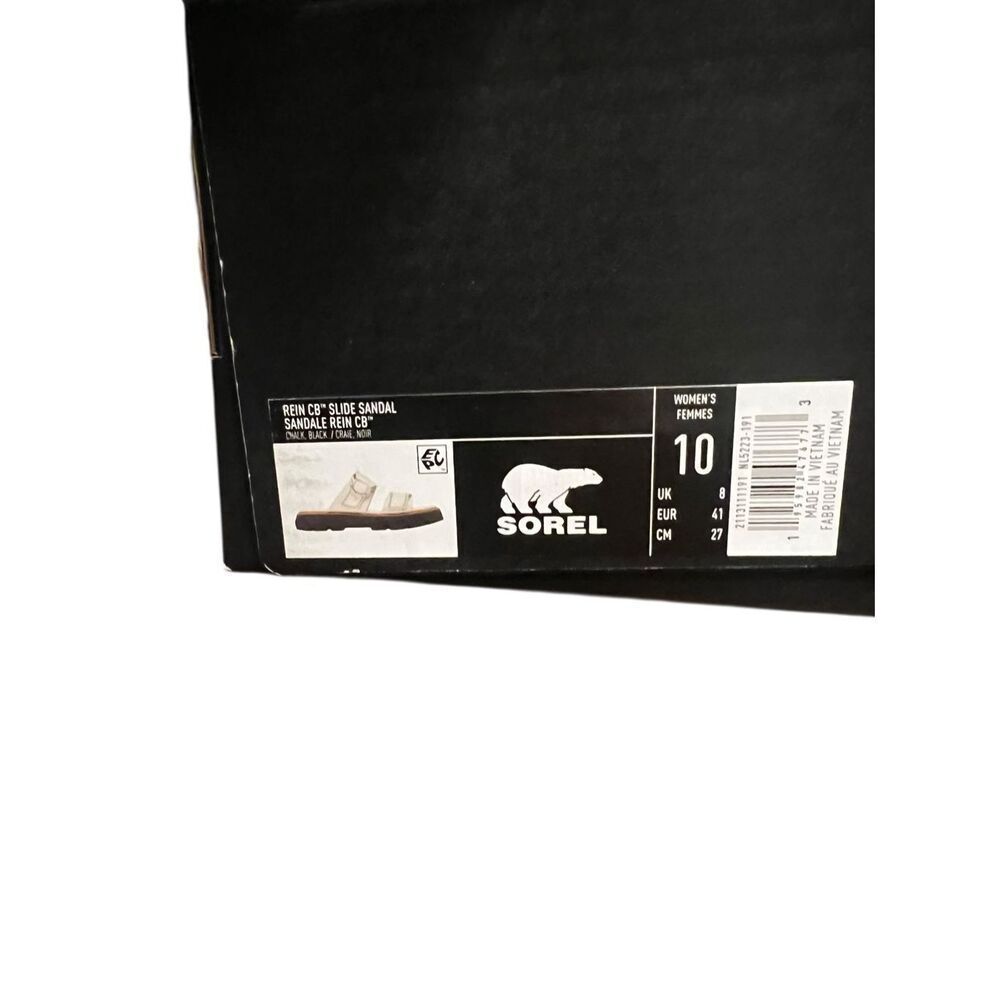 Sorel woman’s 10 Rein CB cream black Slide Sandal hiking travel walking camping - Picture 6 of 6